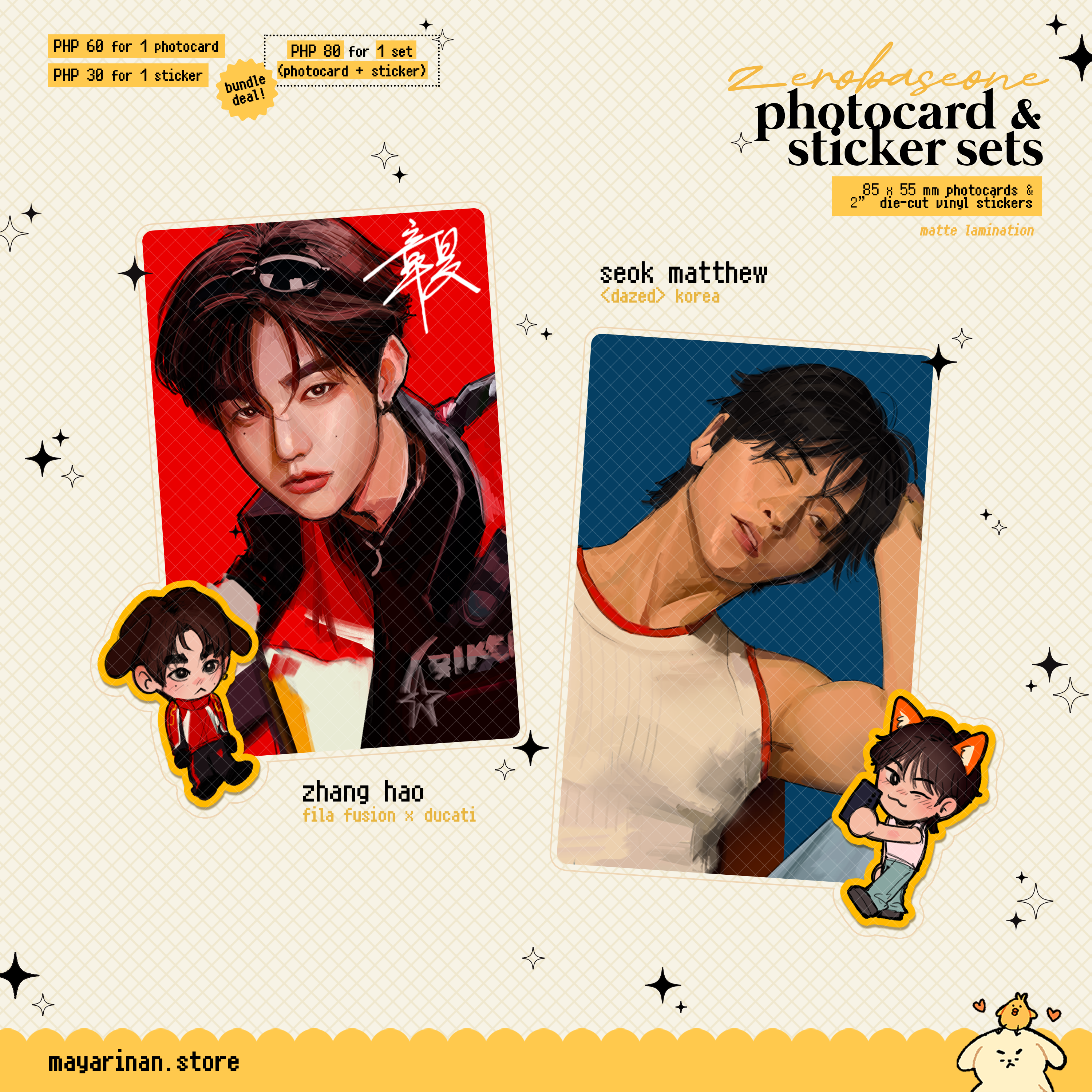 zerobaseone photocard & sticker sets ♡