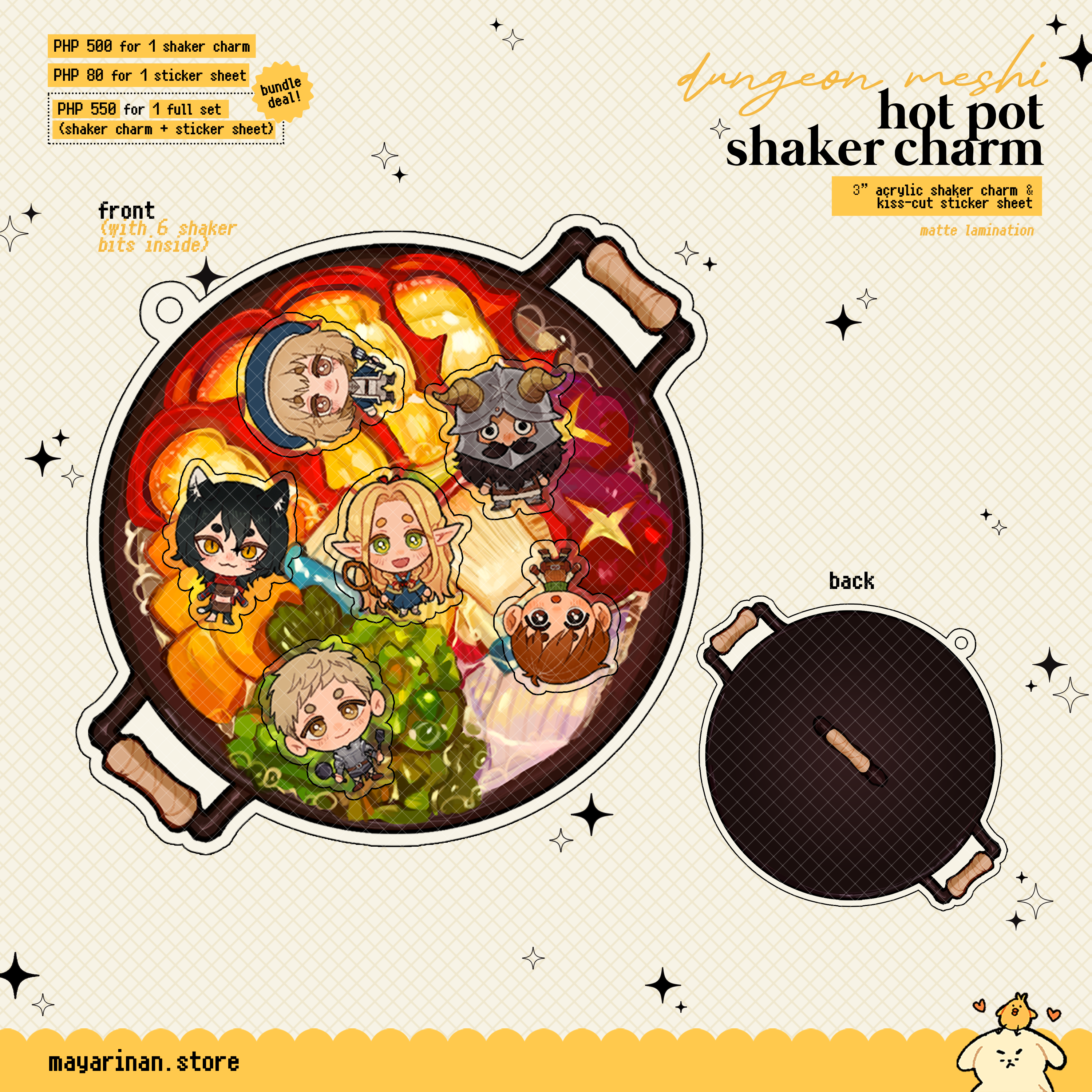 dungeon meshi hot pot shaker charm ☆