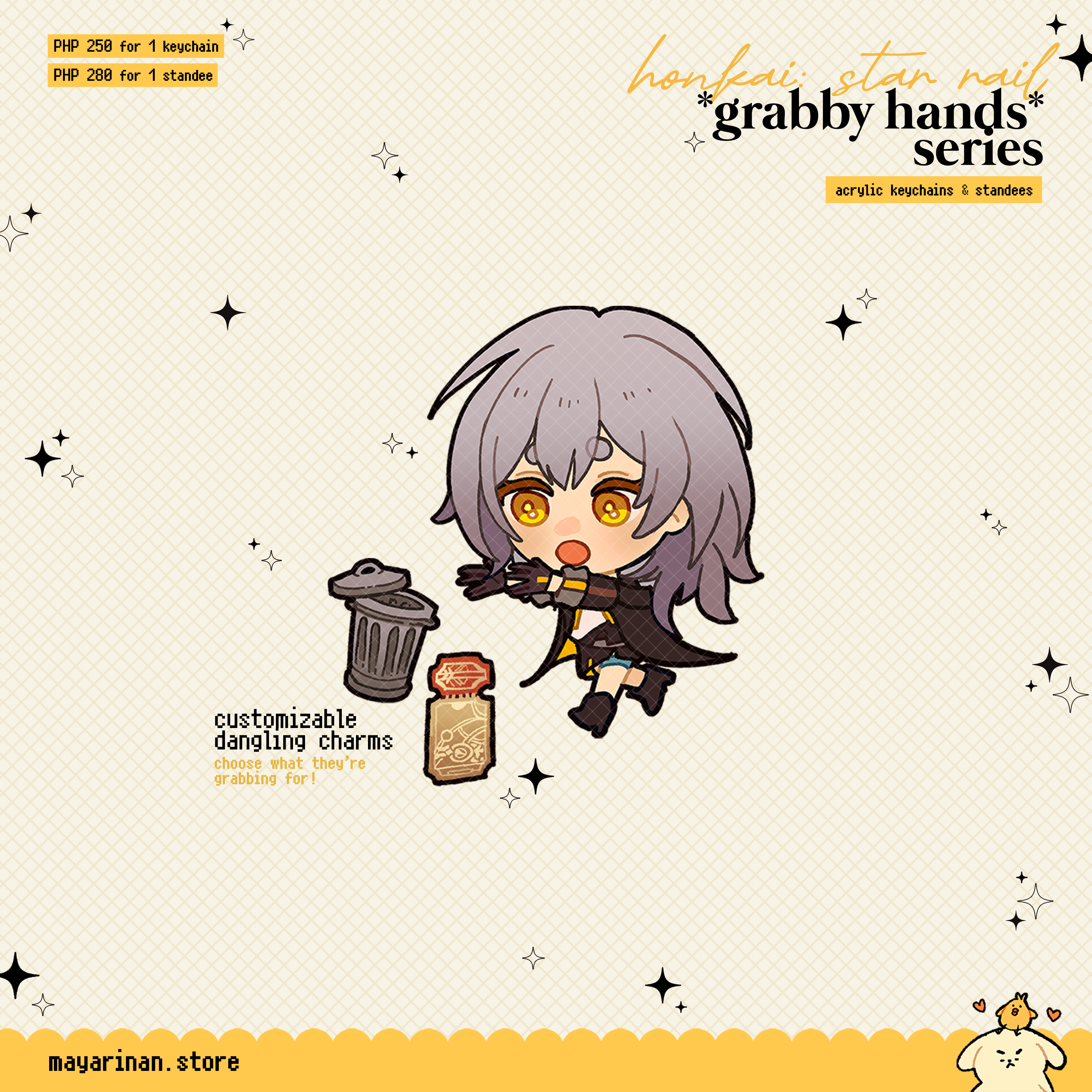 honkai: star rail *grabby hands* acrylic standee & charm ☆