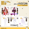 honkai: star rail ✦ set of tote bags, button pins, keychains, art prints ✦
