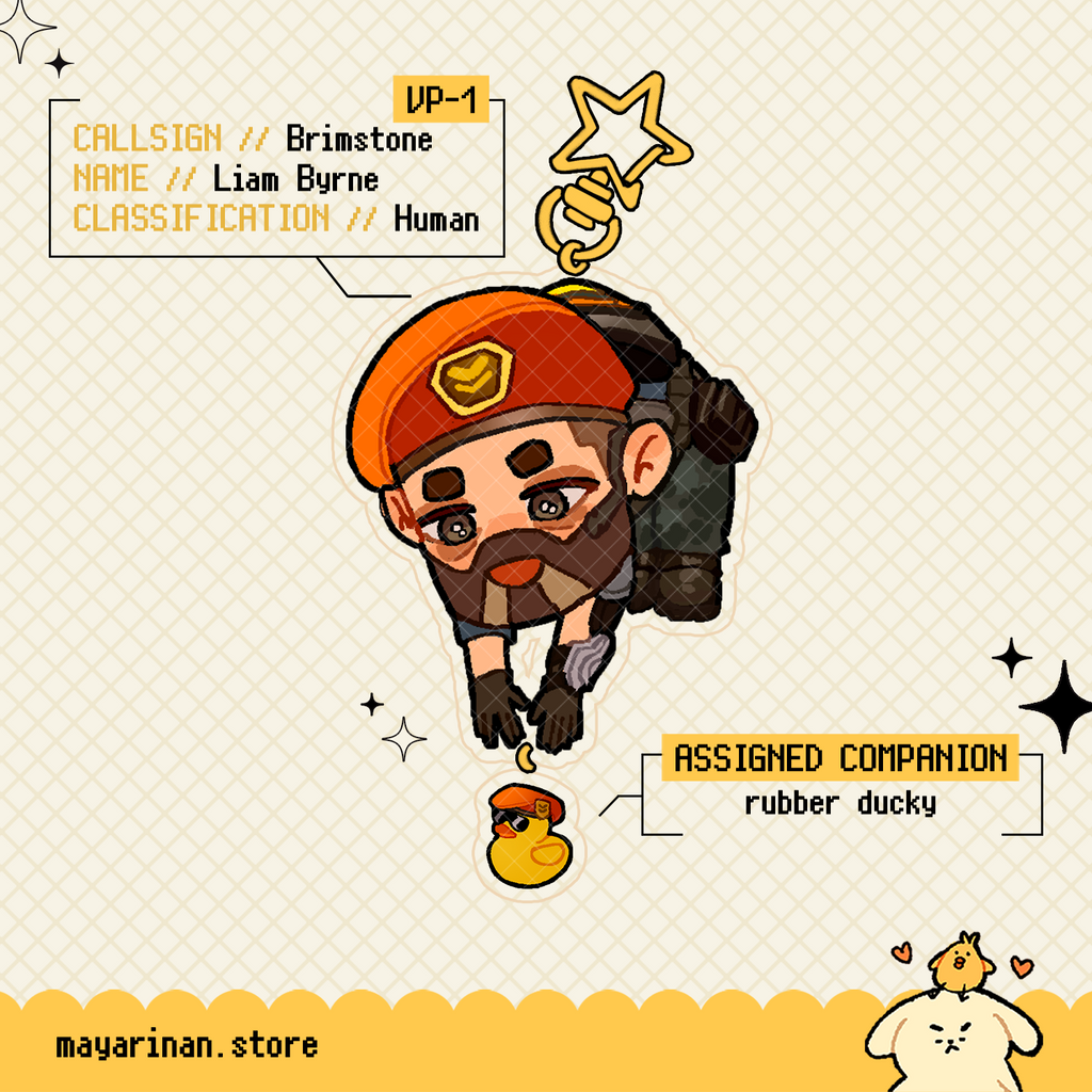 valorant *grabby hands* series ☆ acrylic charms